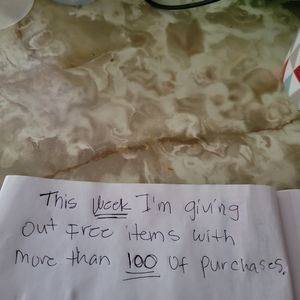 FREE ITEMS GIVING w. 100 PURCHASES